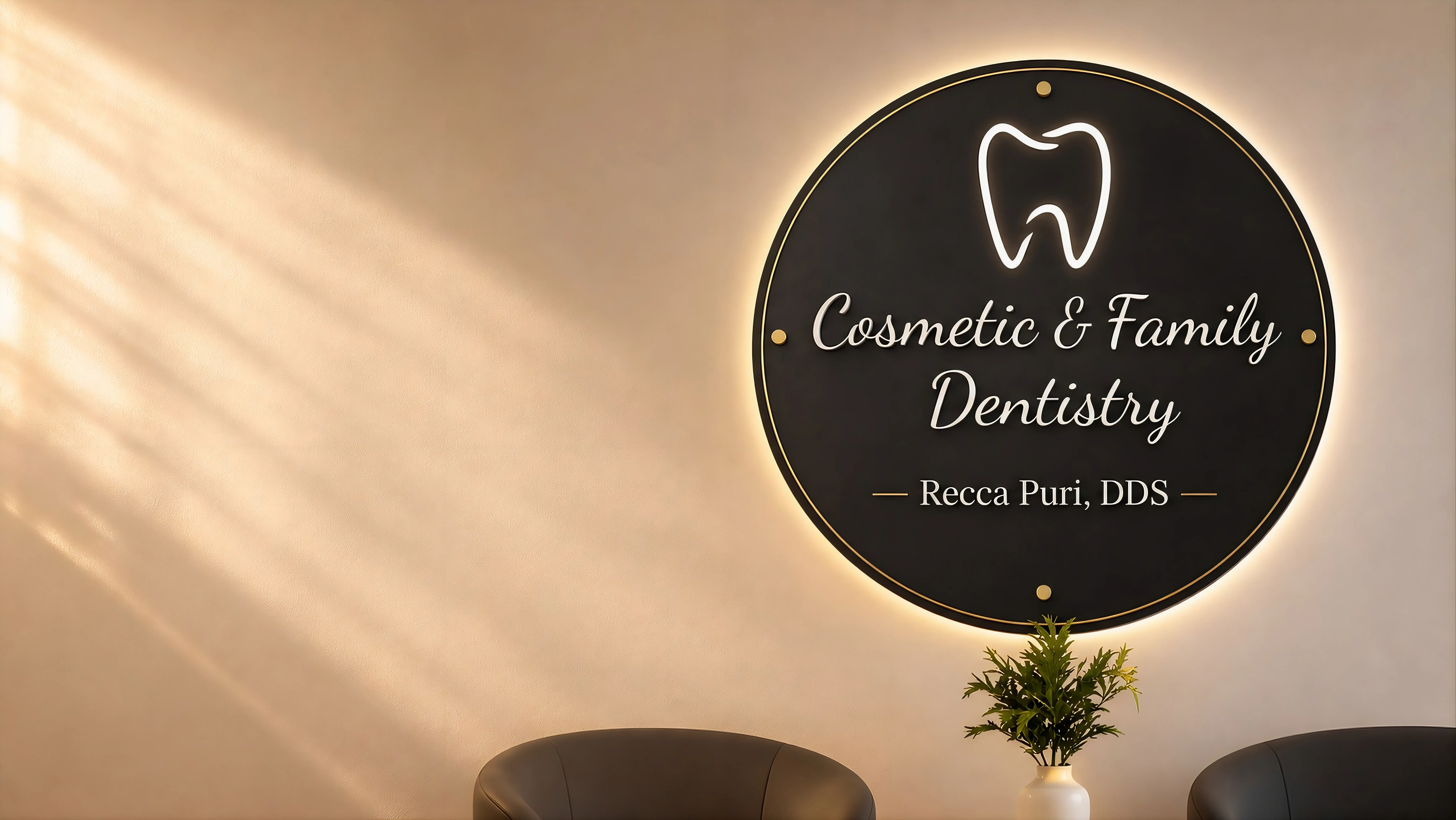 Serene and luxurious dental office interior